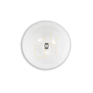 Plafón Ideallux Shell PL3 transparentný sklenený 40 cm 008608