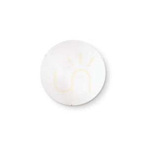 Plafón Ideallux Simply PL2 biely sklenený 30 cm 2xE27 007977