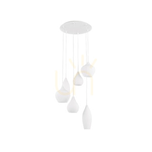 Závesné svietidlo Ideallux SOFT SP6 BIANCO biele 6xE14 60 cm 087818