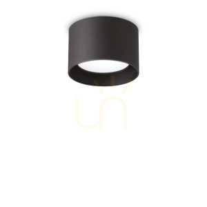 Plafón Ideallux SPIKE PL1 ROUND NERO čierny GX53 10 cm 278704