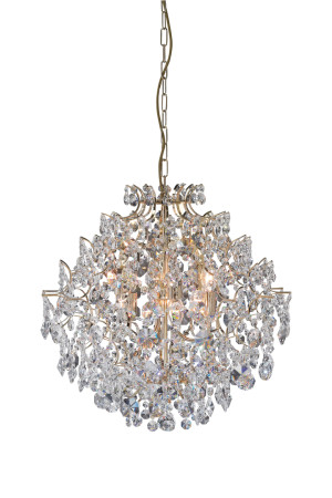 Luster Markslojd Rosendal 6xE14 zlatý krištáľový transparentný 100532