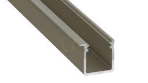 LED profil LUMINES typ J inox eloxovaný 1 m