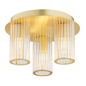 Plafón ARGON Hampton transparentný brúsená mosadz E14 IP20 6304