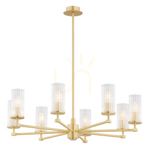 Luster ARGON Hampton 5066 sklo mosadz priehľadný E14 IP20