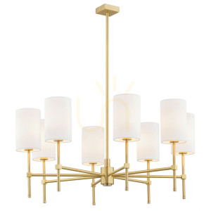 Luster ARGON Abruzzo 5051 biely brúsená mosadz E14 8x7W