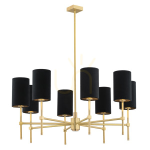 Luster ARGON ABRUZZO čierny mosadz E14 8x7W IP20 5052