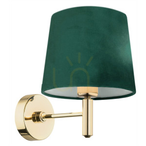 Nástenné svietidlo ARGON PONTE PLUS 8105, mosadz/zelená, E27, IP20