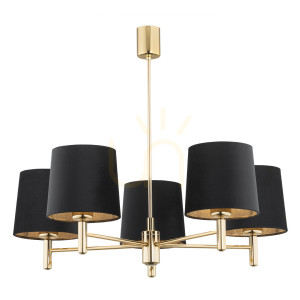 Luster ARGON PONTE PLUS čierny 5xE27 IP20 2107