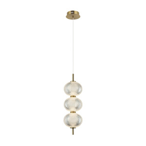 Závesné LED svietidlo Italux Lazie 3x LED 3000K mosadz PND-29038-3-GD