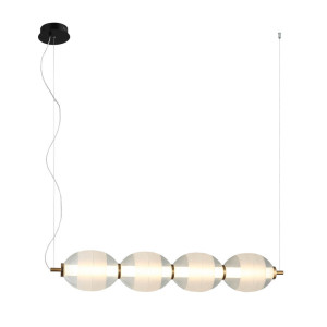 Závesné LED svietidlo Italux čierne sklo 29W PND-45372-4-WH-CL