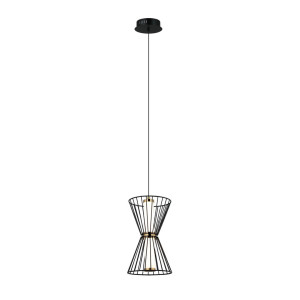 Závesná LED lampa Italux Sanke čierna 8W 3000K PND-63849-2-BK