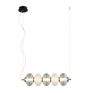 Závesné svietidlo Italux Testa LED čierne PND-84938-4-BK
