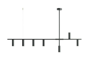 Závesné svietidlo Aldex Trevo 7 čierne kovové 1104T1
