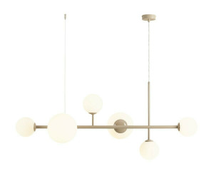 Závesná lampa Aldex Dione 6 béžová kov sklo 1092K17
