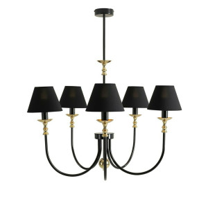 Luster Aldex Roma 5 čierny kov a tkanina 1118F1