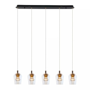 Závesné svietidlo Tasa 5xLED čierne PL0143-5