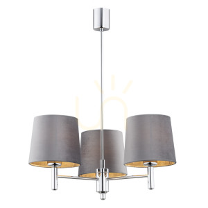Luster ARGON BOLZANO PLUS 6107 chróm tmavosivý E27 IP20