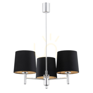 Luster ARGON BOLZANO PLUS čierny chróm E27 3x1W 6108