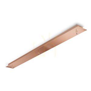 Stropná rozeta Ideallux ROSONE LINEARE 3 svetlá medená kovová 88 cm 249292
