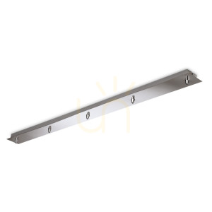 Stropná rozeta pre 5 svietidiel Ideallux Rosone Lineare chróm 120 cm 285696