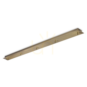 Stropná rozeta Ideallux ROSONE LINEARE 5 luci mosadz 120 cm 285719