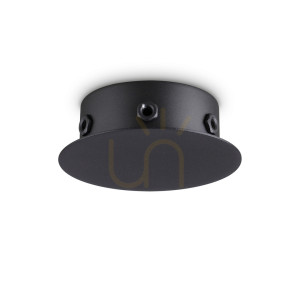 Magnetická stropná rozeta Ideallux ROSONE 6 svetiel čierna 12,5 cm 307077