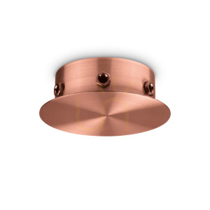 Stropná rozeta Ideallux Rosone magnetická 6 svetiel medená 12,5 cm 307091