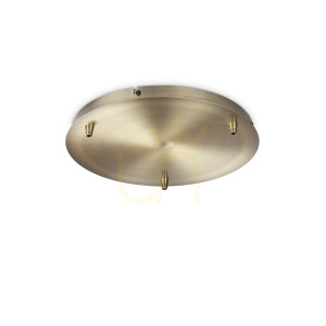 Stropná rozeta Ideallux Rosone Standard 3 svetlá mosadz 30 cm 285610