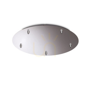 Stropná rozeta Ideallux Rosone Standard 5 luci chróm 46 cm 285641