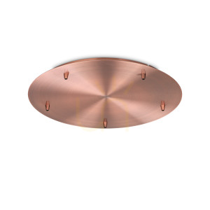 Stropná rozeta Ideallux ROSONE 5x svetlo medená 46 cm 285672