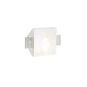 Zapustené svietidlo Ideallux WALKY 249834 biele sadrové 10 cm 1W