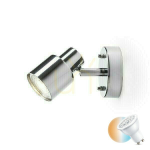 Nástenné svietidlo Valto I nástenné svietidlo chróm 230 V Gu10 Led 5 W Ip44