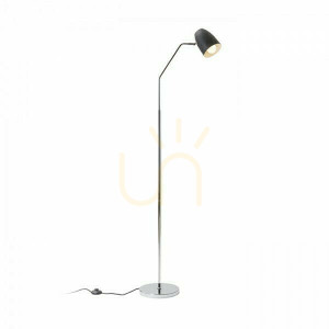 Pragma Stojaca lampa čierna chróm 230 V Led E27 11 W.