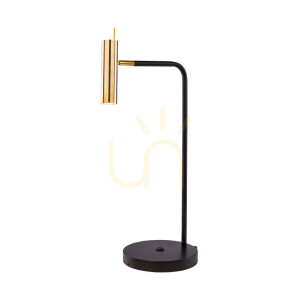 Stolová lampa Antigo Amos leštená mosadz čierna 63,5 cm 8909