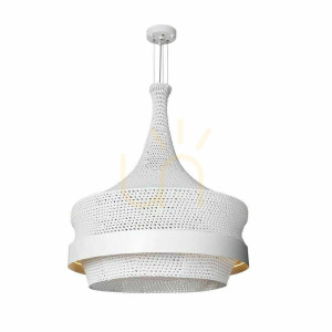 Závesné svietidlo Antigo Dota O biele 80 cm LED 3000K 2-bodové 5031