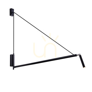 Nástenné svietidlo Antigo Nurh čierne 70 cm G9 LED 9019