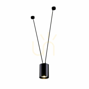 Závesné svietidlo Antigo VIWIN 1 čierne 100 cm oceľ LED ES111 9020