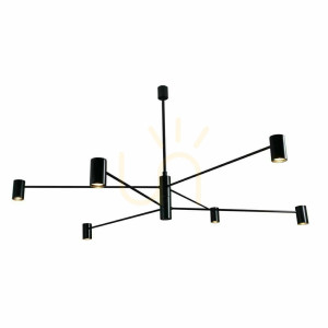 Závesné svietidlo Antigo Dakata 6 čierne 124,5 cm 5638