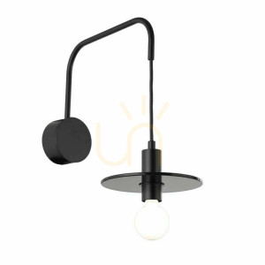 Nástenné svietidlo Antigo Ikeda K čierne E27 LED 35 cm 7978