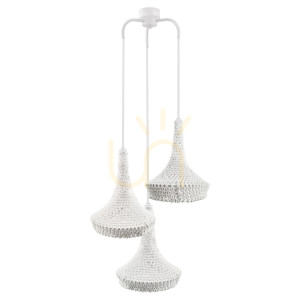 Závesné svietidlo Antigo Mahaka 3 biele 50 cm E27 5177
