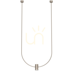 Závesné svietidlo Antigo No. C 5081 platinová matná oceľ 58 cm GU10 LED