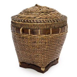 Prútený úložný kôš BAZAR BIZAR Colonial Collection, prírodná hnedá, ratan, L