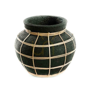 Váza BAZAR BIZAR Terracotta Collection čierna prírodná S