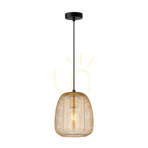 Závesné svietidlo Italux Amiria Amber E27 PND-28612-GD-AMB
