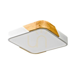 Svietidlo Italux Santer LED biele drevo 24W 32 cm PLF-13187-WH-WO