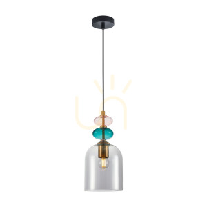 Závesné svietidlo Italux Busco E27 zlaté farebné sklo PND-30263-1B-BRO-SG