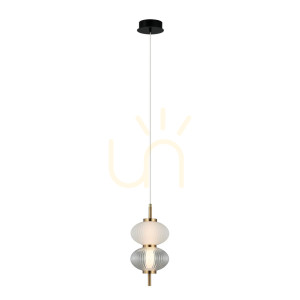 Závesné svietidlo Italux Testa LED čierne 8W 3000K PND-84938-2-BK