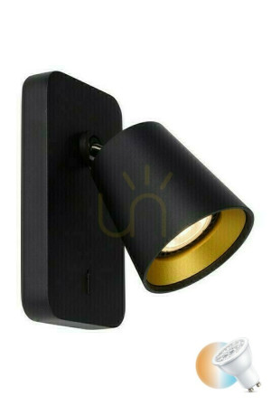 Nástenné svietidlo Lucide TURNON čierne zlaté LED GU10 5W 320 lm 09928/05/30