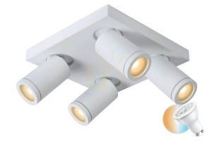 Plafón Lucide TAYLOR biely IP44 GU10 4x LED 09930/20/31