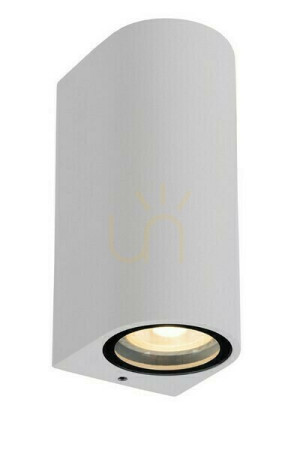Vonkajšie nástenné svietidlo Lucide ZARO biele IP44 GU10 2x35W 69801/02/31